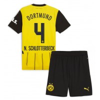 Fotbalové Dres Borussia Dortmund Nico Schlotterbeck #4 Dětské Domácí 2024-25 Krátký Rukáv (+ trenýrky)